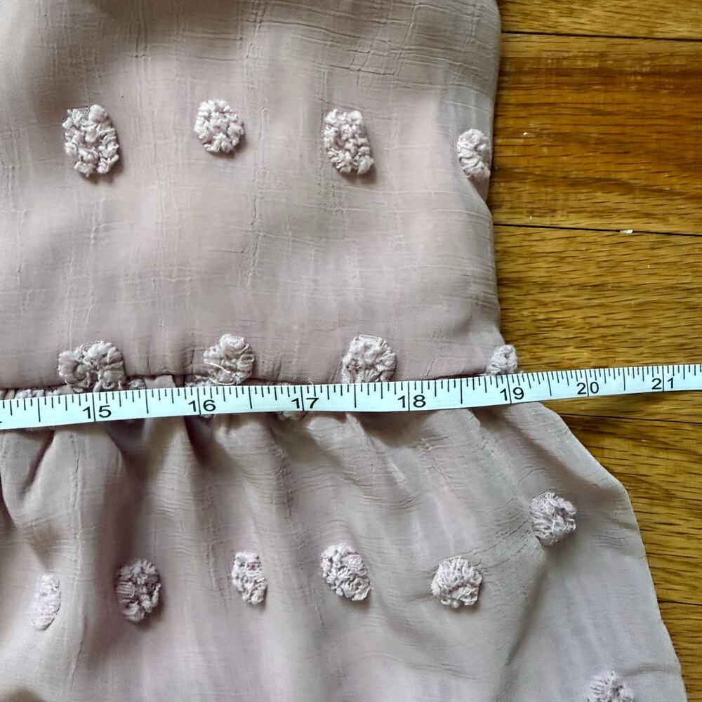 Arula Purple Clip Swiss Dot Tiered Semi Sheer Midi Dress Sz 1X (A) Cottage Boho - Picture 5 of 13